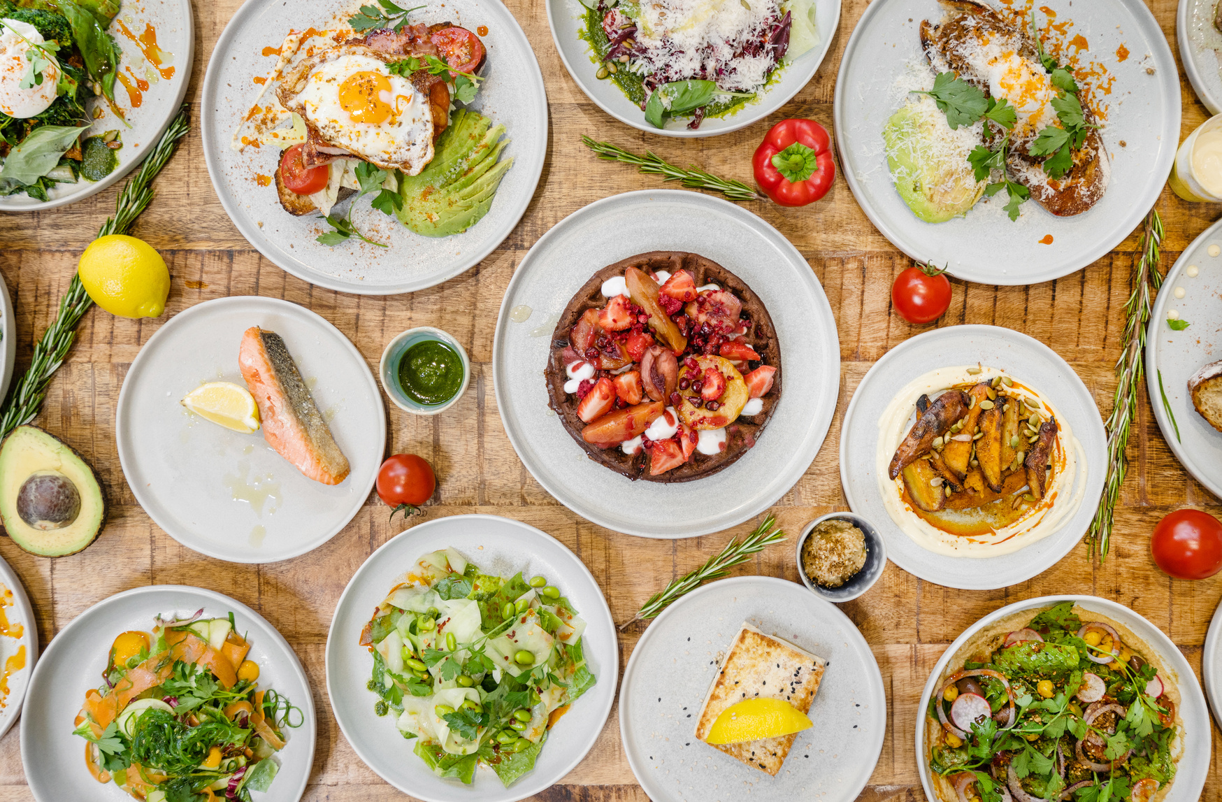 Healthy Food Background.